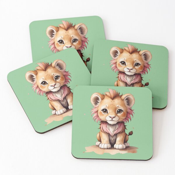 Item preview, Cute little lion in sepia. Minimalistic baby lion. designed and sold by NewtBoo.