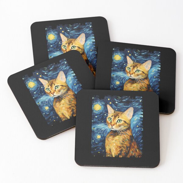 Item preview, Funny Bengal Cat Starry Night Illustration Mom Dad Kids designed and sold by rafaeltto.