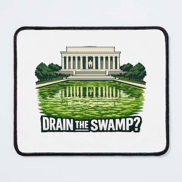 Item preview, Drain The Swamp Reflecting Pool Algae Political Satire Funny DC designed and sold by The Junto Shop.