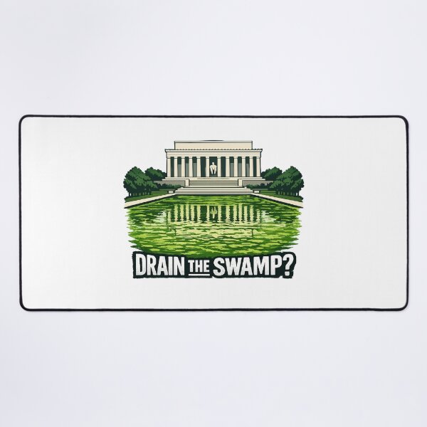 Item preview, Drain The Swamp Reflecting Pool Algae Political Satire Funny DC designed and sold by The Junto Shop.