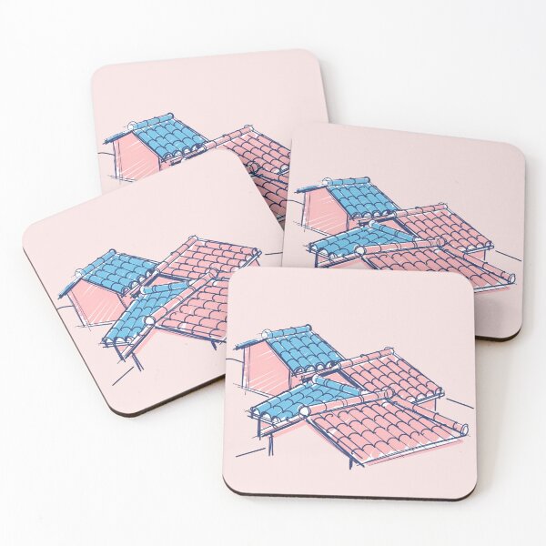 Item preview, Italian Rooftops Sketch – Pastel Cute Illustration designed and sold by EmeraldeaArt.
