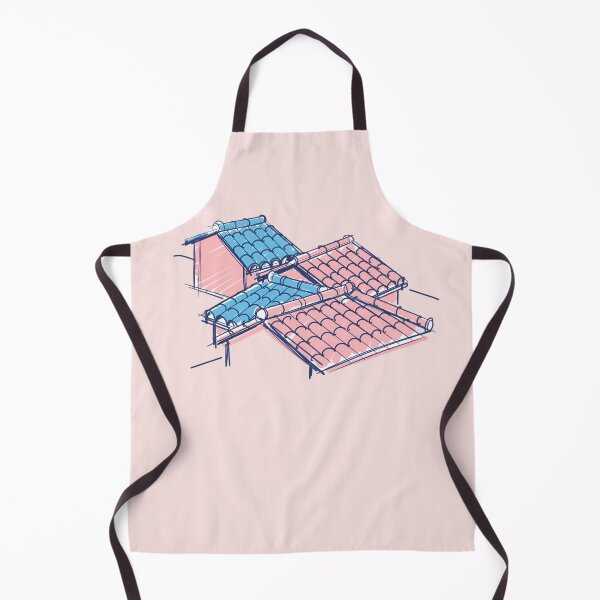 Item preview, Italian Rooftops Sketch – Pastel Cute Illustration designed and sold by EmeraldeaArt.