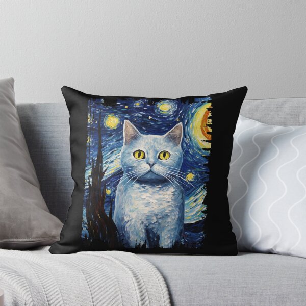 Item preview, Funny British Shorthair Cat Starry Night Illustration Mom Dad Kids designed and sold by rafaeltto.
