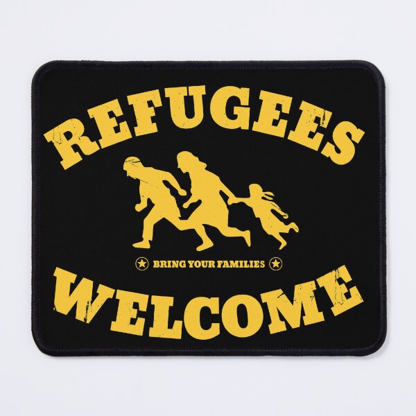 Item preview, "Refugees welcome" design - Refugees welcome - family designed and sold by Sticks-Like-Gum.