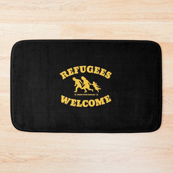 Item preview, "Refugees welcome" design - Refugees welcome - family designed and sold by Sticks-Like-Gum.