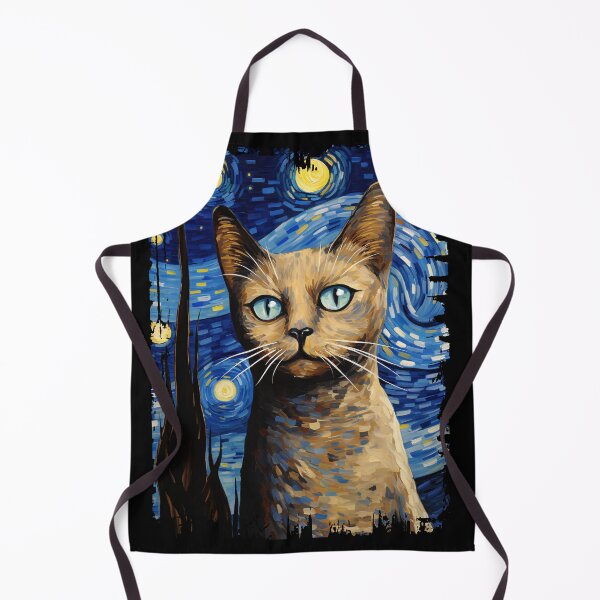 Item preview, Funny Burmese Cat Starry Night Illustration Mom Dad Kids designed and sold by rafaeltto.