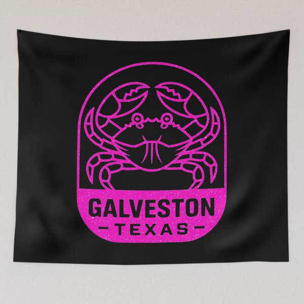 Item preview, Distressed Galveston Texas Crab Outline Graphic designed and sold by AntiqueImages.