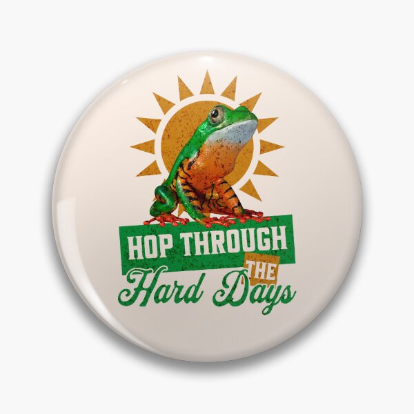 Item preview, Cute Frog Aesthetic Hop Through Hard Days Quote designed and sold by Vac1.