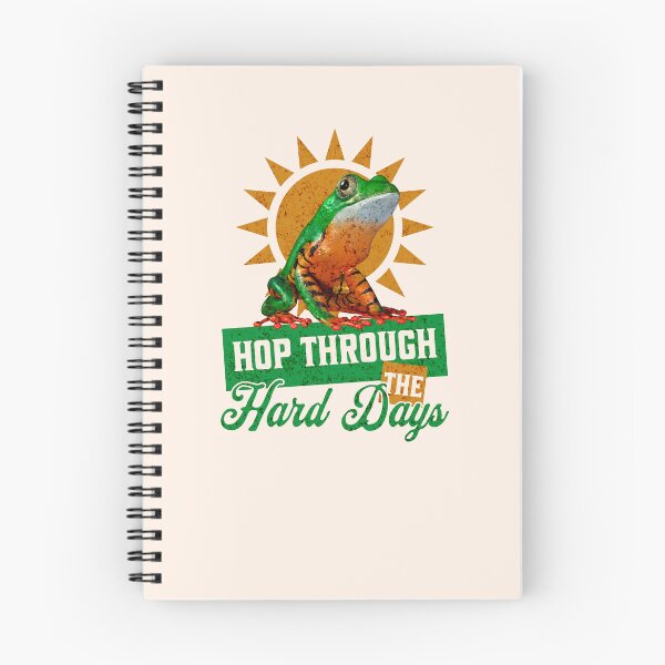 Item preview, Cute Frog Aesthetic Hop Through Hard Days Quote designed and sold by Vac1.