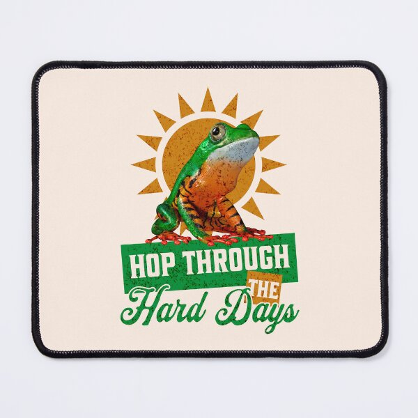 Item preview, Cute Frog Aesthetic Hop Through Hard Days Quote designed and sold by Vac1.