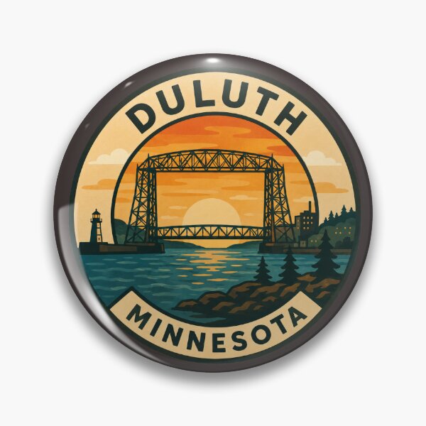 Item preview, Duluth Minnesota Aerial Lift Bridge Vintage Travel Badge designed and sold by American Travels.