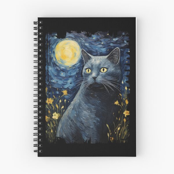 Item preview, Funny Chartreux Cat Starry Night Illustration Mom Dad Kids designed and sold by rafaeltto.