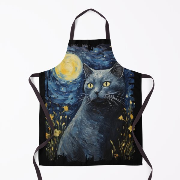 Item preview, Funny Chartreux Cat Starry Night Illustration Mom Dad Kids designed and sold by rafaeltto.