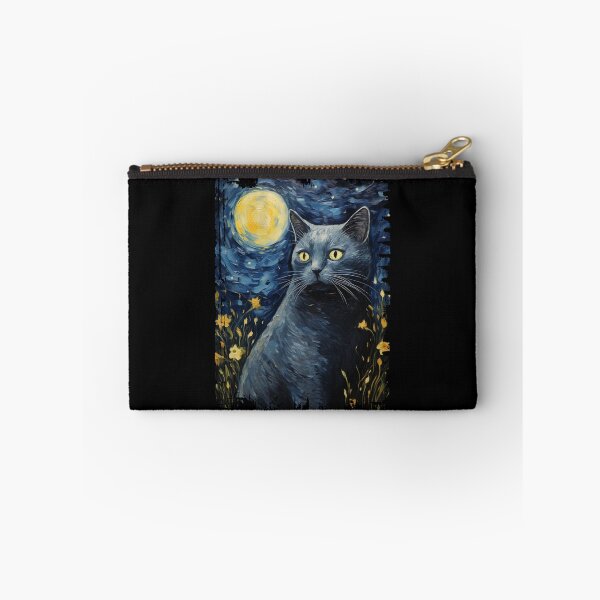 Item preview, Funny Chartreux Cat Starry Night Illustration Mom Dad Kids designed and sold by rafaeltto.