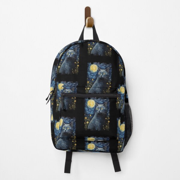 Item preview, Funny Chartreux Cat Starry Night Illustration Mom Dad Kids designed and sold by rafaeltto.