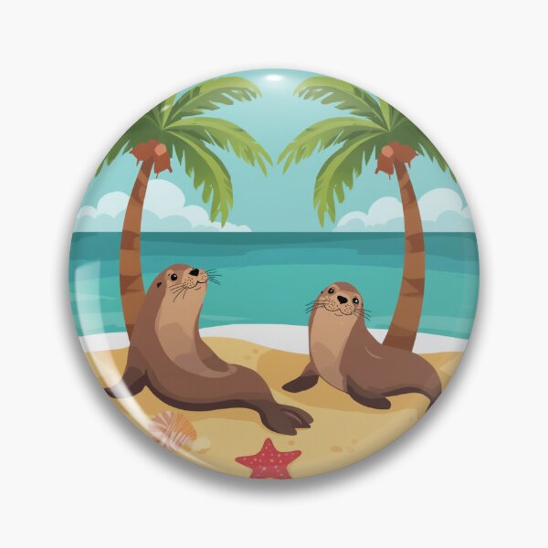 Item preview, Sea Lions on a Beach Coastal Wildlife Ocean Animal Lover Summer Vibes designed and sold by KhadijaBatool38.