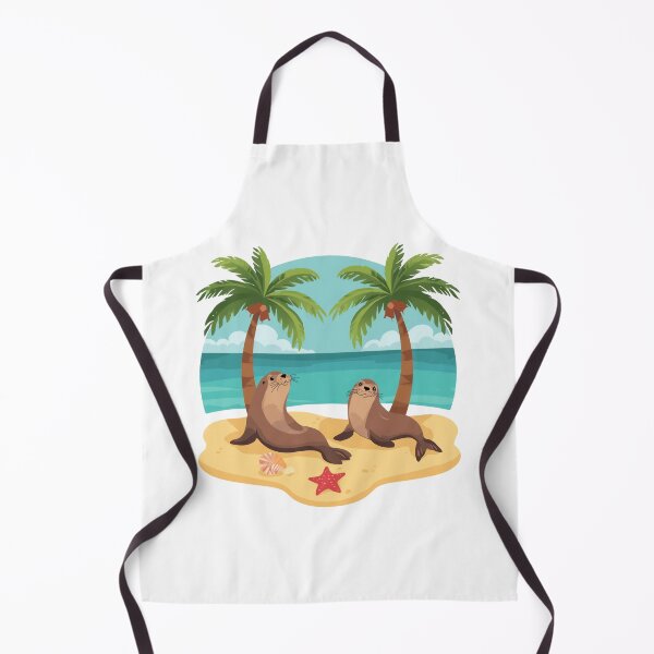 Item preview, Sea Lions on a Beach Coastal Wildlife Ocean Animal Lover Summer Vibes designed and sold by KhadijaBatool38.