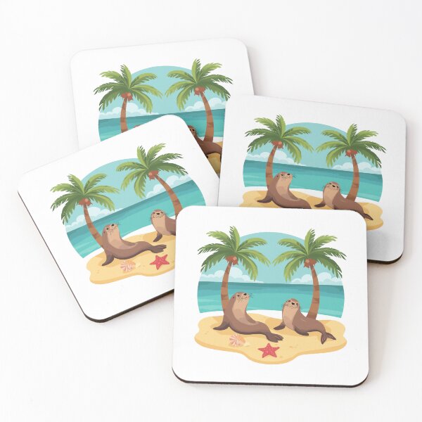 Item preview, Sea Lions on a Beach Coastal Wildlife Ocean Animal Lover Summer Vibes designed and sold by KhadijaBatool38.