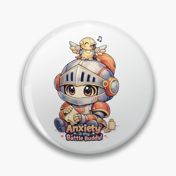 Item preview, Anxiety Is My Battle Buddy Shirt – Cute Knight Art designed and sold by SoftSproutstu.