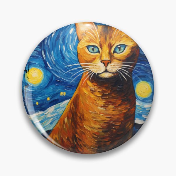 Item preview, Funny Chausie Cat Starry Night Illustration Mom Dad Kids designed and sold by rafaeltto.