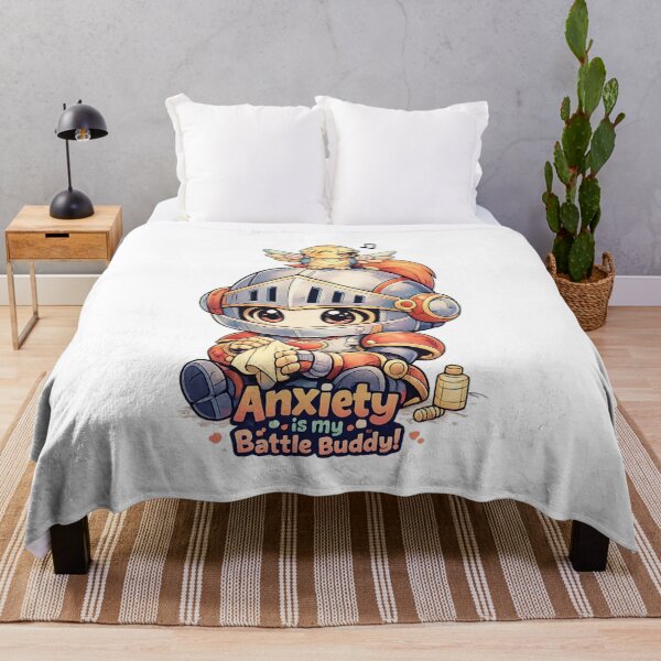 Item preview, Anxiety Is My Battle Buddy Shirt – Cute Knight Art designed and sold by SoftSproutstu.