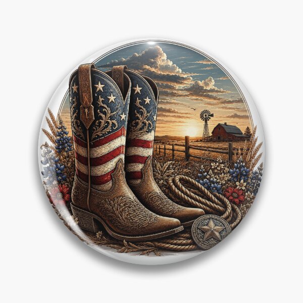 Item preview, Patriotic Cowboy Boots designed and sold by PetalGarden.