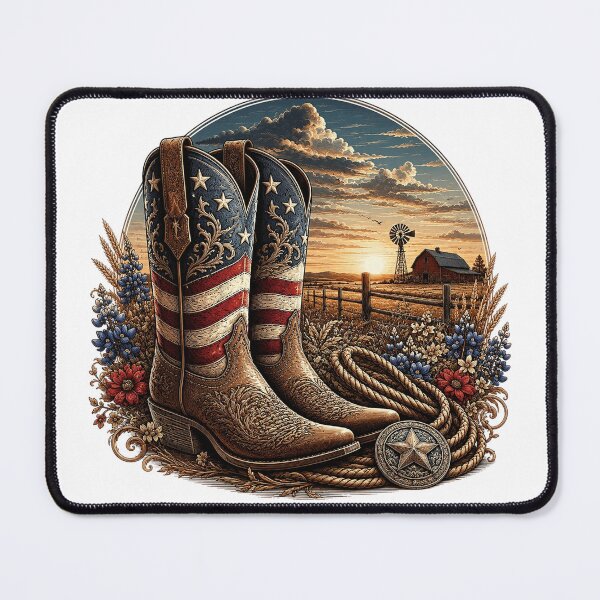 Item preview, Patriotic Cowboy Boots designed and sold by PetalGarden.