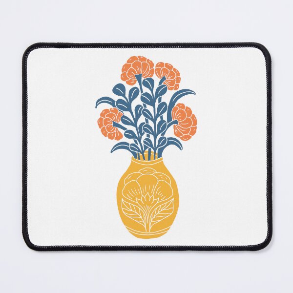 Item preview, Vintage Floral Bouquet in Decorative Vase Folk Art designed and sold by DColourMuse.