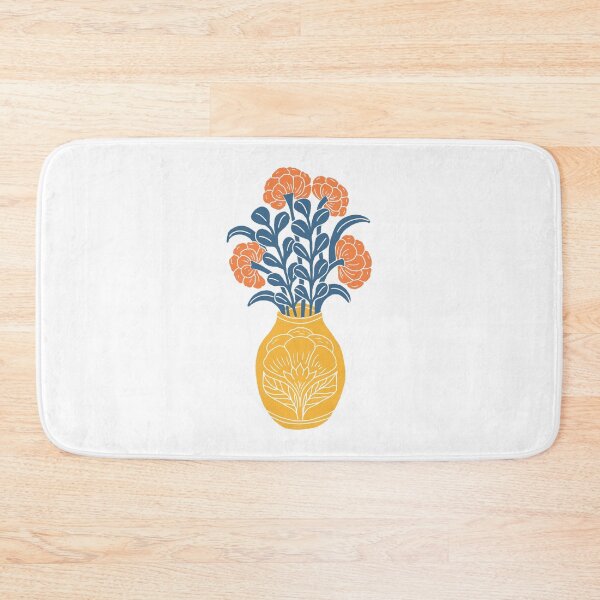 Item preview, Vintage Floral Bouquet in Decorative Vase Folk Art designed and sold by DColourMuse.