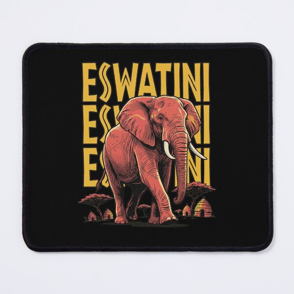 Item preview, Retro Pop Art Eswatini Africa Elephant designed and sold by DuckOddity.