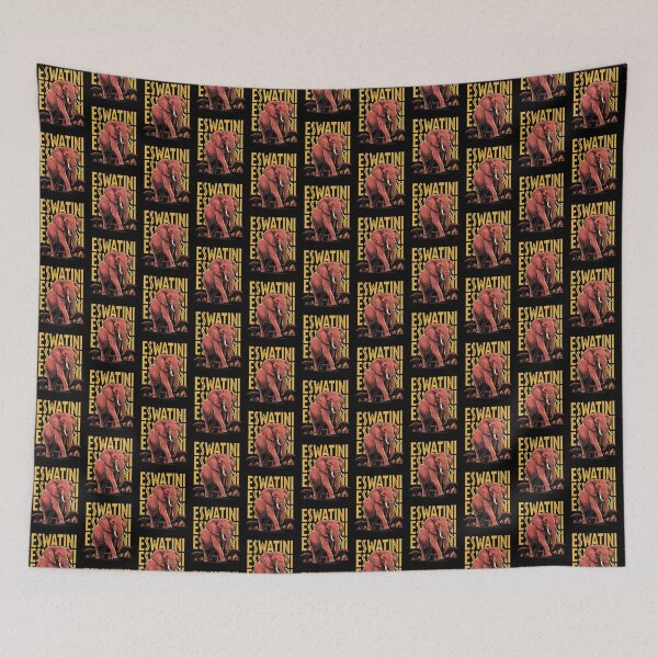 Item preview, Retro Pop Art Eswatini Africa Elephant designed and sold by DuckOddity.