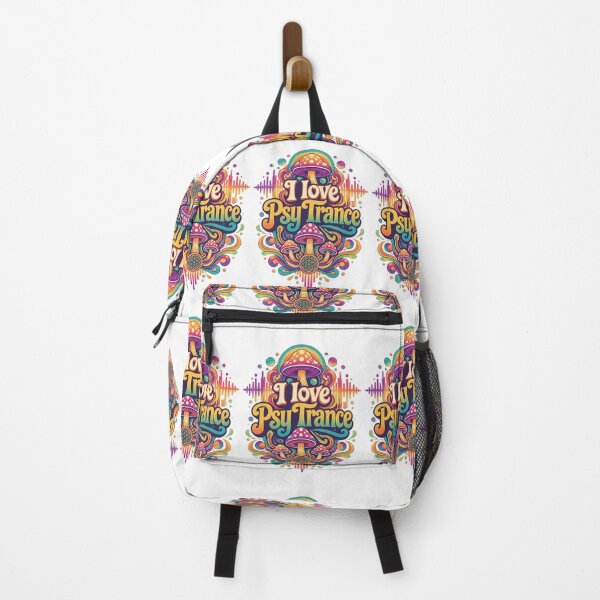 Item preview, I Love Psy Trance Psychedelic Mushrooms designed and sold by ZenRave Designs.