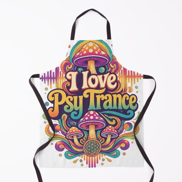 Item preview, I Love Psy Trance Psychedelic Mushrooms designed and sold by ZenRave Designs.