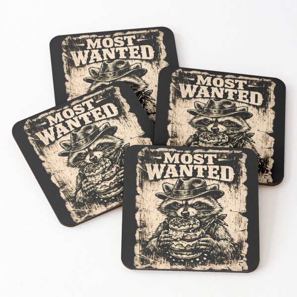 Item preview, Most Wanted Burger Bandit Raccoon Poster designed and sold by Gremlin Hours.
