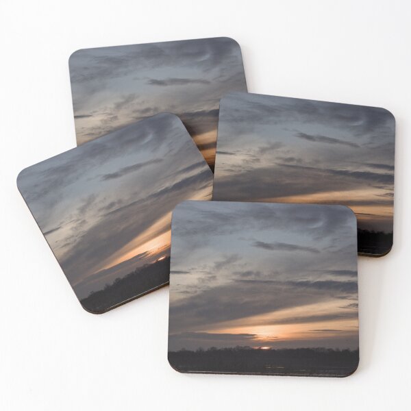 Item preview, Golden Sunset, whispy clouds, and blue skies designed and sold by MikeWalksUK.