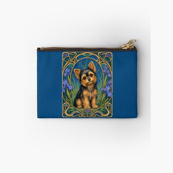 Item preview, Cute Yorkie or Chorkie Puppy Art Nouveau Floral designed and sold by AntiqueImages.