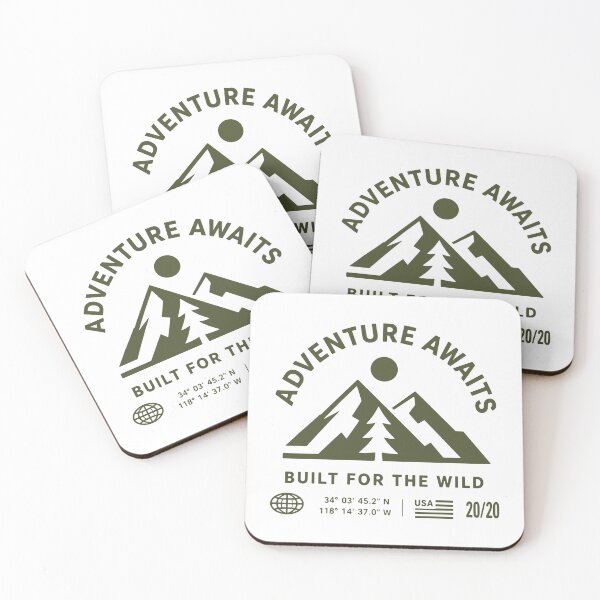 Item preview, Adventure Awaits Built for the Wild – Retro Mountain designed and sold by cladeart.