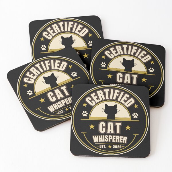 Item preview, Certified Cat Whisperer Funny Vintage Cat Lover Badge T-Shirt designed and sold by Uvclick.