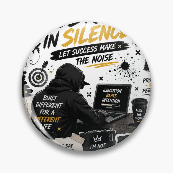 Item preview, Hustle In Silence | Gen Z Grindset Motivation Sticker designed and sold by Ananyamalik12.