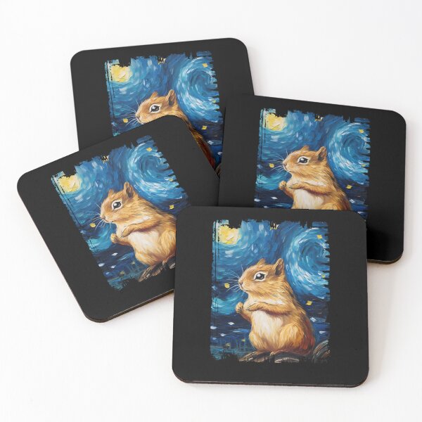 Item preview, Funny Chipmunk Starry Night Illustration Mom Dad Kids designed and sold by rafaeltto.