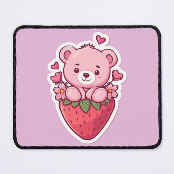 Item preview, Strawberry Bear Kawaii Sticker designed and sold by Stylestickers55.