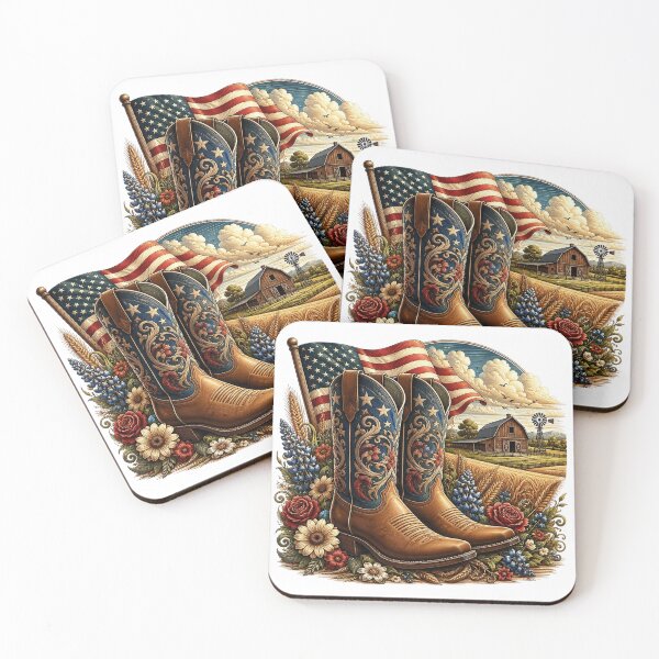 Item preview, Patriotic Cowboy Boots and American Flag designed and sold by PetalGarden.