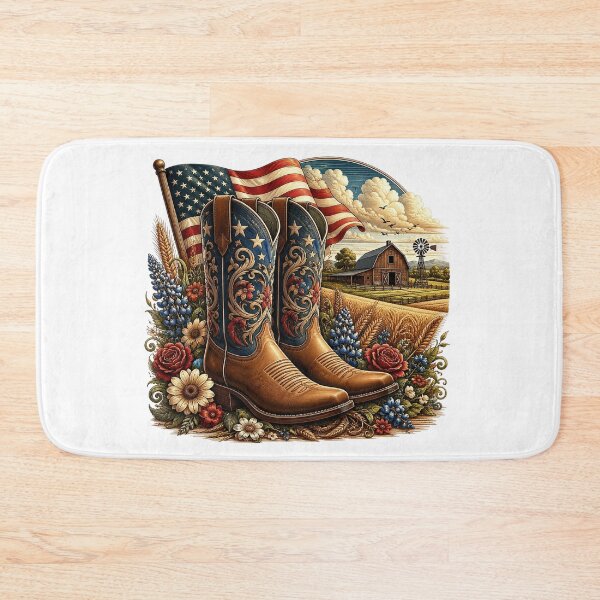 Item preview, Patriotic Cowboy Boots and American Flag designed and sold by PetalGarden.