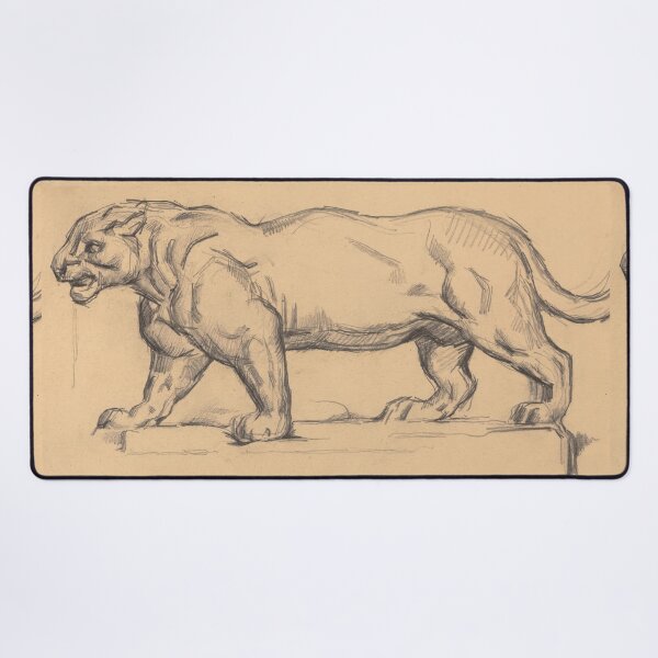 Item preview, Prowling Lioness Pencil Sketch Study designed and sold by artofuniverse.