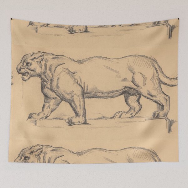 Item preview, Prowling Lioness Pencil Sketch Study designed and sold by artofuniverse.