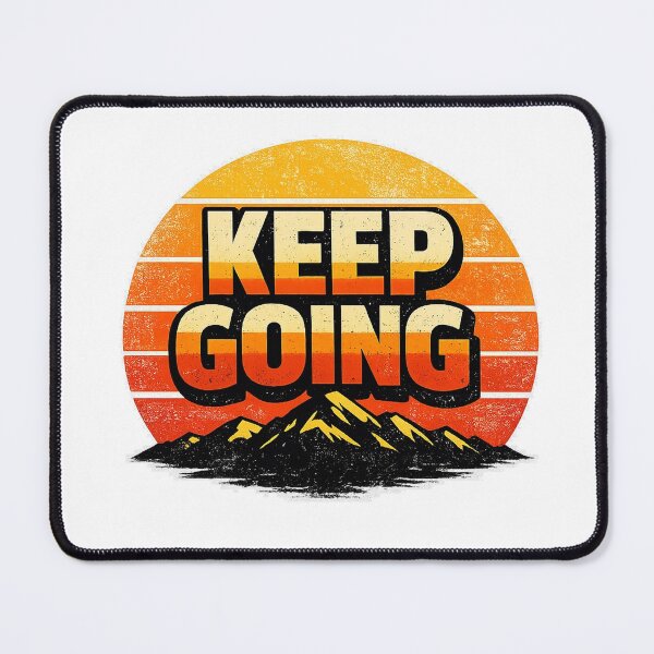 Item preview, Keep Going Retro Sunset Vintage Motivational Typography T-Shirt designed and sold by LandlordsIndia.