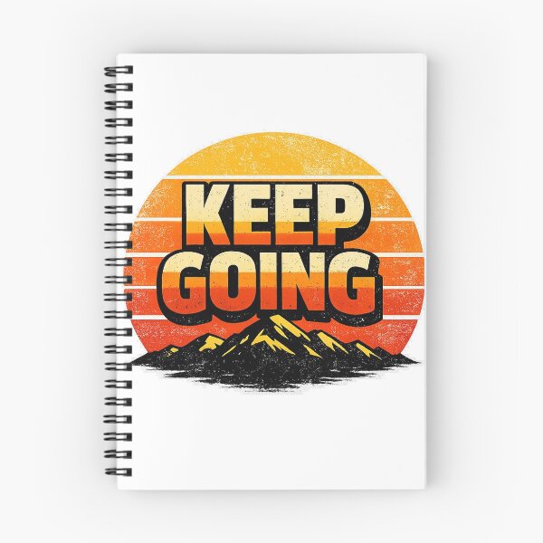 Item preview, Keep Going Retro Sunset Vintage Motivational Typography T-Shirt designed and sold by LandlordsIndia.