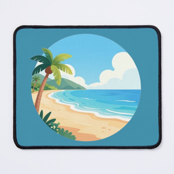Item preview, Tropical Beach Paradise Circle Illustration designed and sold by AlxVel.