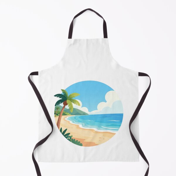 Item preview, Tropical Beach Paradise Circle Illustration designed and sold by AlxVel.