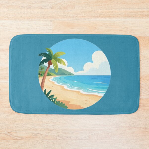Item preview, Tropical Beach Paradise Circle Illustration designed and sold by AlxVel.